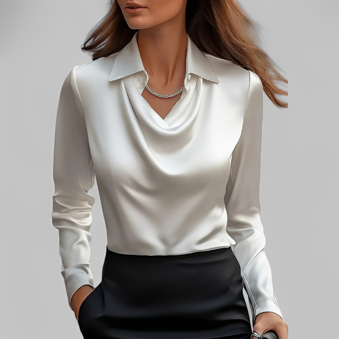 Blusa feminina Scarlett elegante, manga longa, para conforto e estilo versátil no dia a dia.