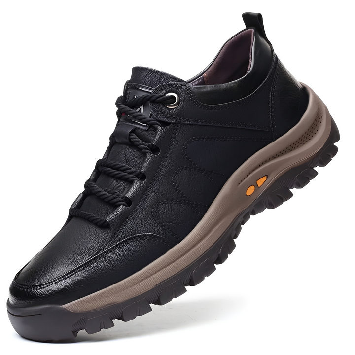 Par de sapatos masculinos casuais, projetados para máximo conforto e durabilidade com estilo versátil.