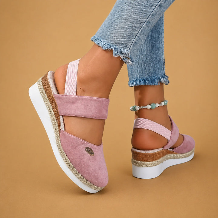 Elegantes sandálias plataforma alpargatas Leonor femininas, perfeitas para o estilo de verão e conforto.