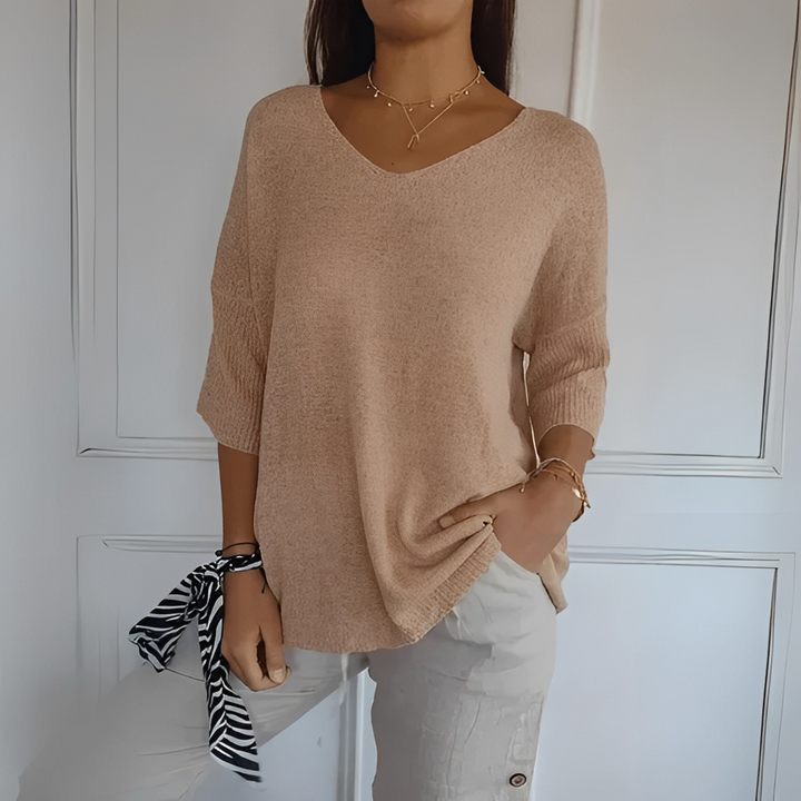 Suéter feminino casual confortável. Pulôver elegante para o dia a dia, moda inverno em tamanhos grandes.