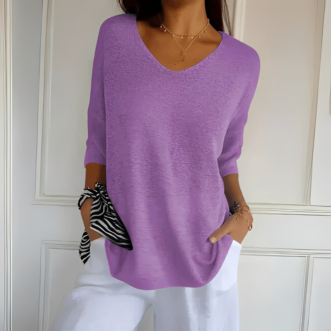 Suéter feminino casual elegante de tamanhos grandes. Pulôver confortável para o dia a dia na moda inverno.