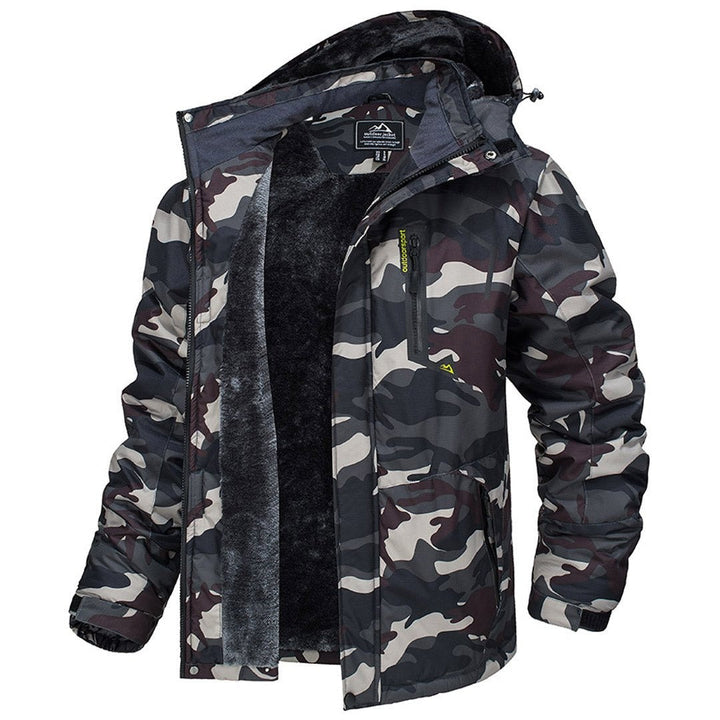 Casaco impermeável de inverno para homem, forrado e térmico, com capuz. Agasalho essencial para qualquer outdoor.