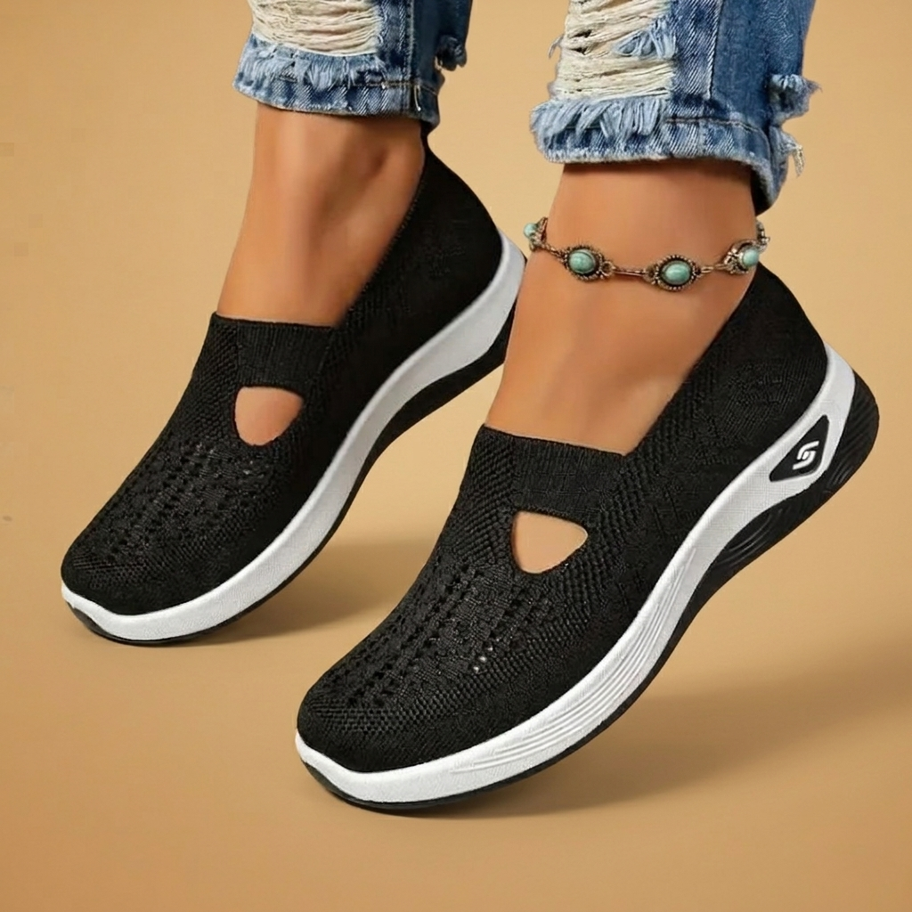 Slip-on confortáveis para mulher, ideais para praticar exercício leve ou atividades casuais.
