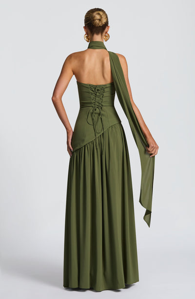 Vestido feminino para casamento, estilo maxi, elegante, com fenda, moda verão.