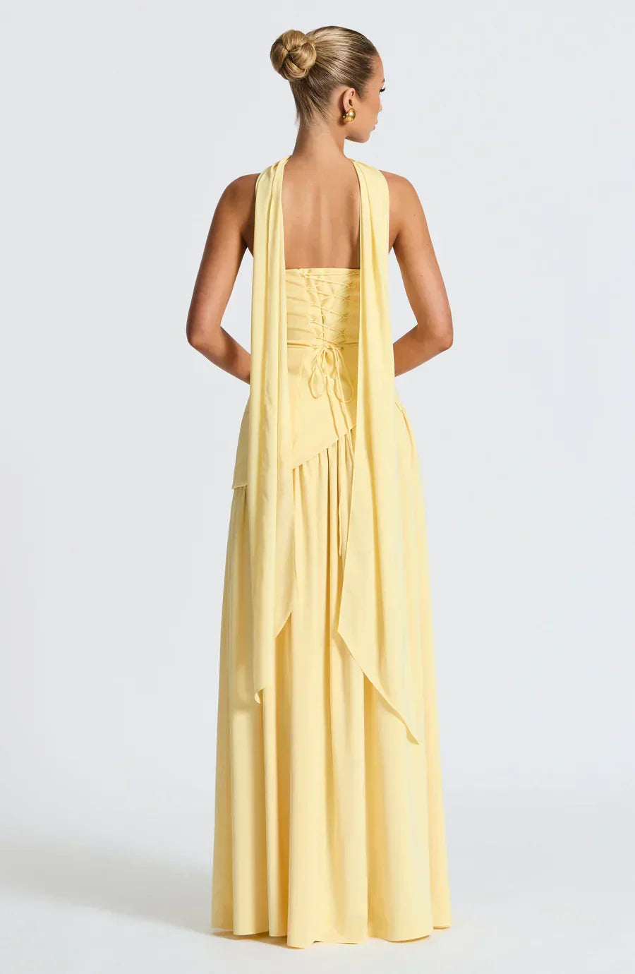 Vestido de festa feminino elegante, estilo maxi, ideal para eventos noturnos de verão, sem alças.