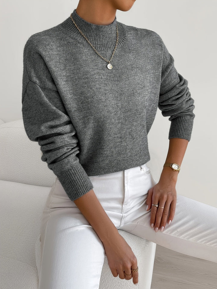 Sweater feminino Yvonne casual chic, malha de alta qualidade, perfeito para dias frios com estilo.