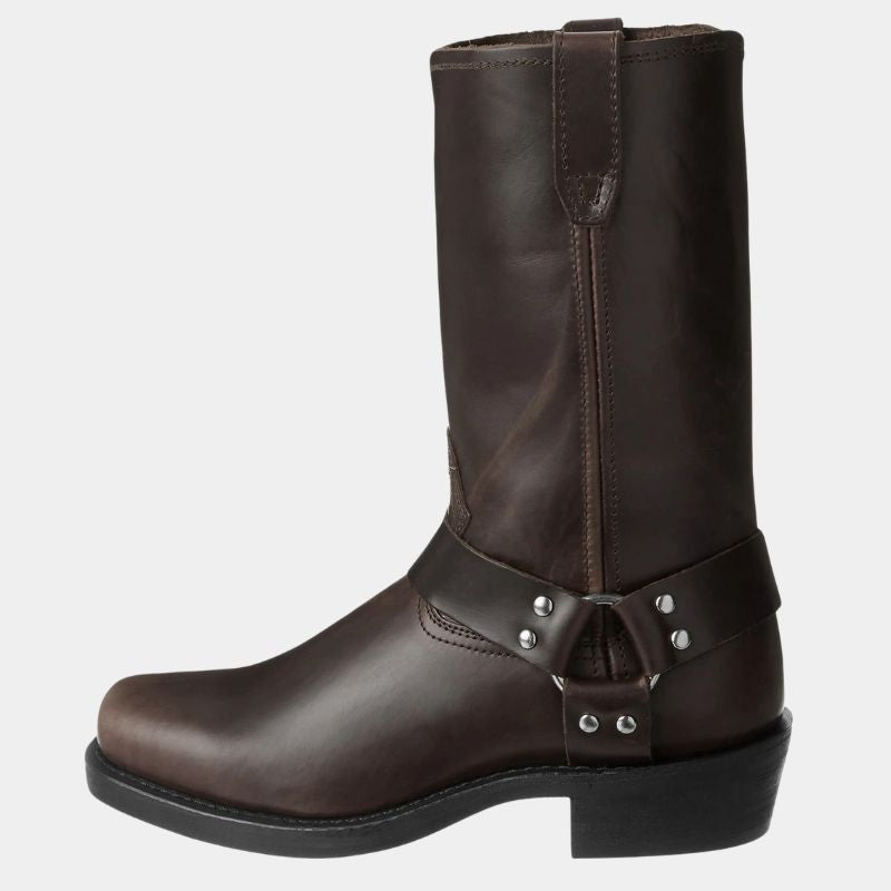 Botas cowboy femininas de cano alto com detalhes western. Estilo biker marcante para um calçado de mulher trendy.