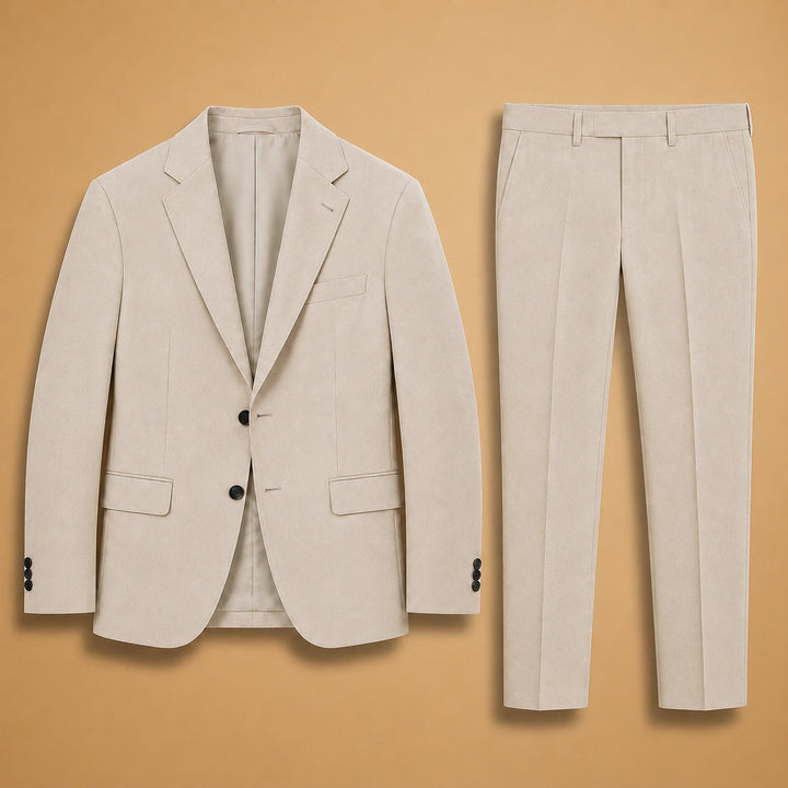 Fato de duas peças masculino slim fit, lapela clássica. Perfeito para eventos formais, negócios ou casamentos.