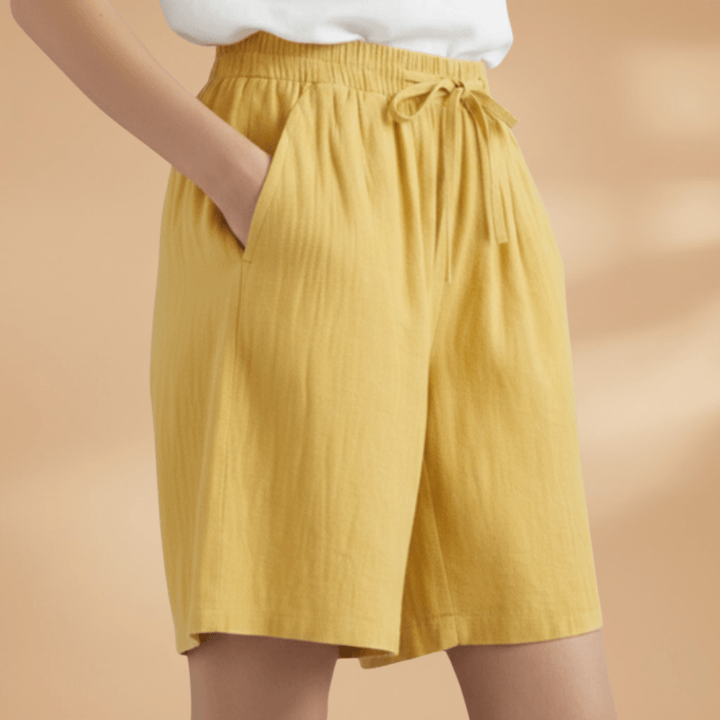 Roupa de verão feminina: shorts confortável e moderno, corte relaxed fit.