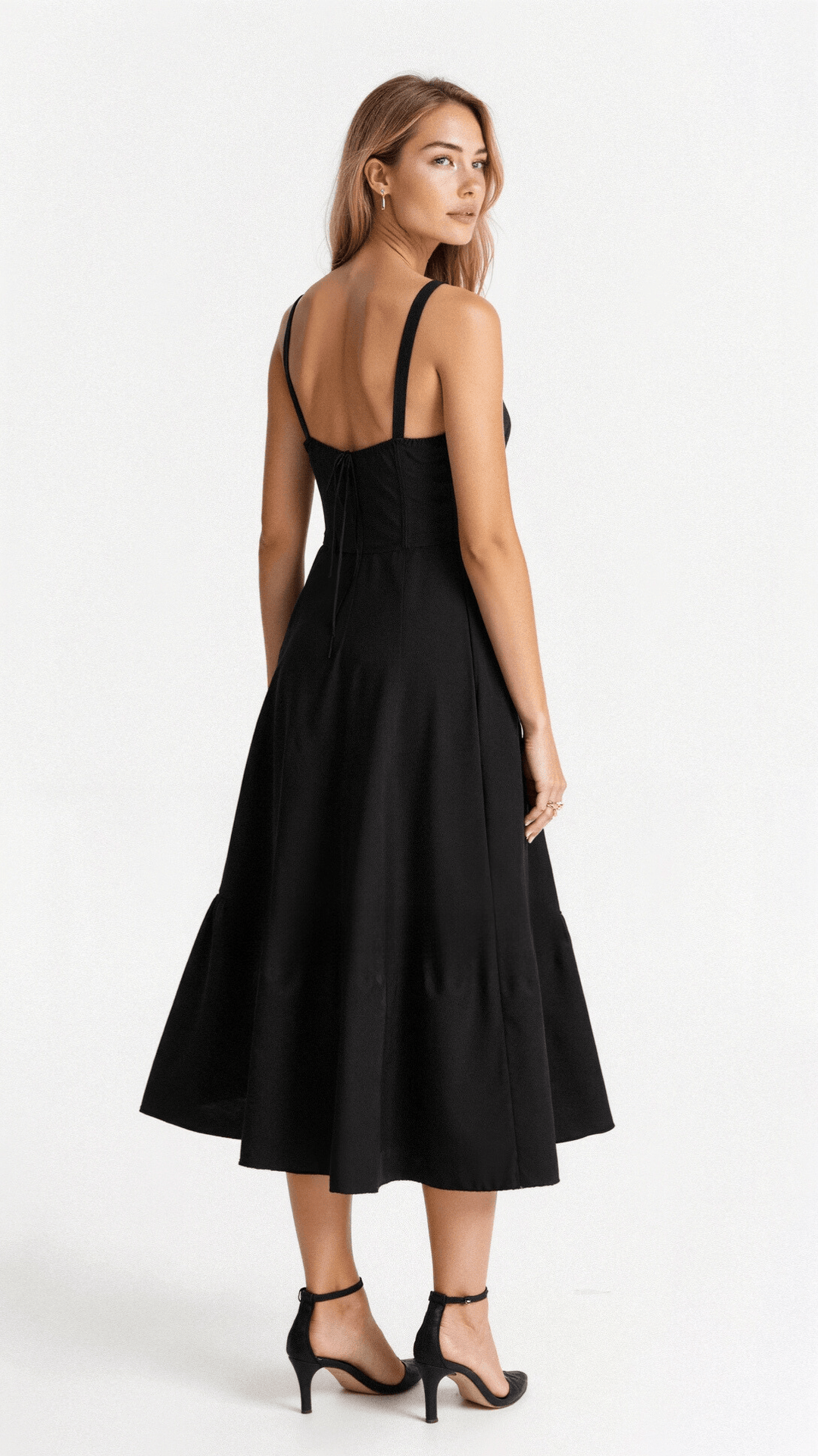 Look TikTok: Vestido de verão feminino com cintura ajustável, casual, rodado e com fenda.
