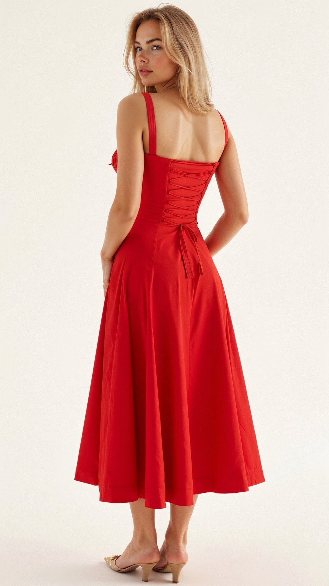Charme e conforto: Vestido feminino de verão com cintura ajustável, um toque elegante e moderno.