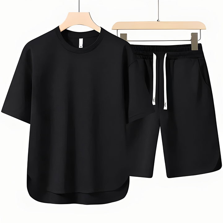 Confortável conjunto masculino de verão Tereso, com t-shirt e shorts. Roupa casual ideal para o dia a dia.