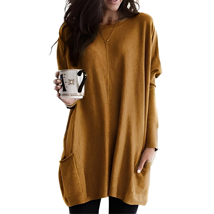 Roupa feminina de inverno: camisola Diane casual, confortável e super estilosa.