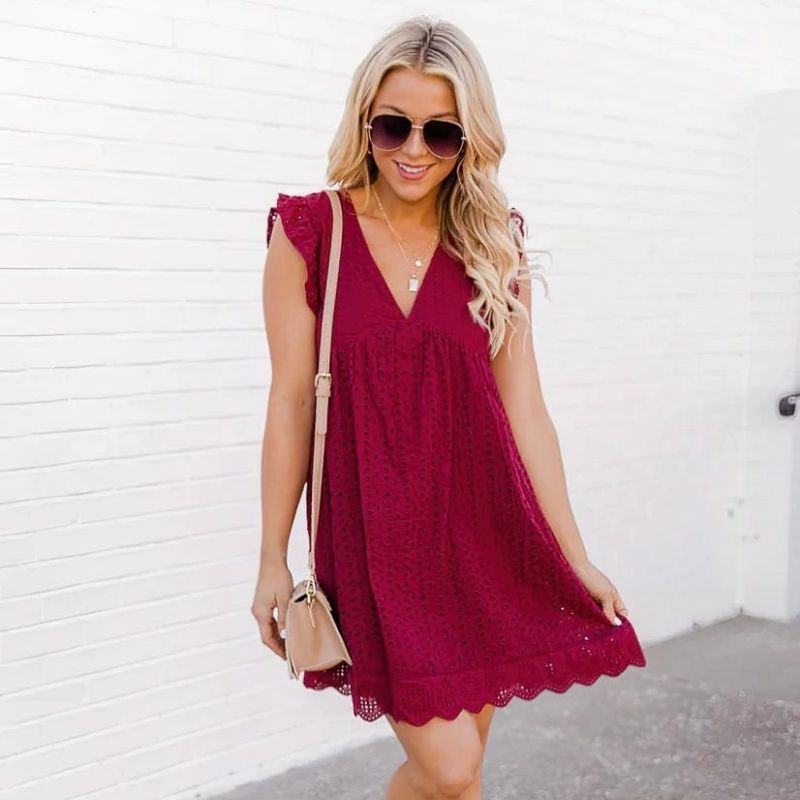 Vestido 2 em 1 feminino de verão com shorts embutido e bolsos práticos, roupa confortável.
