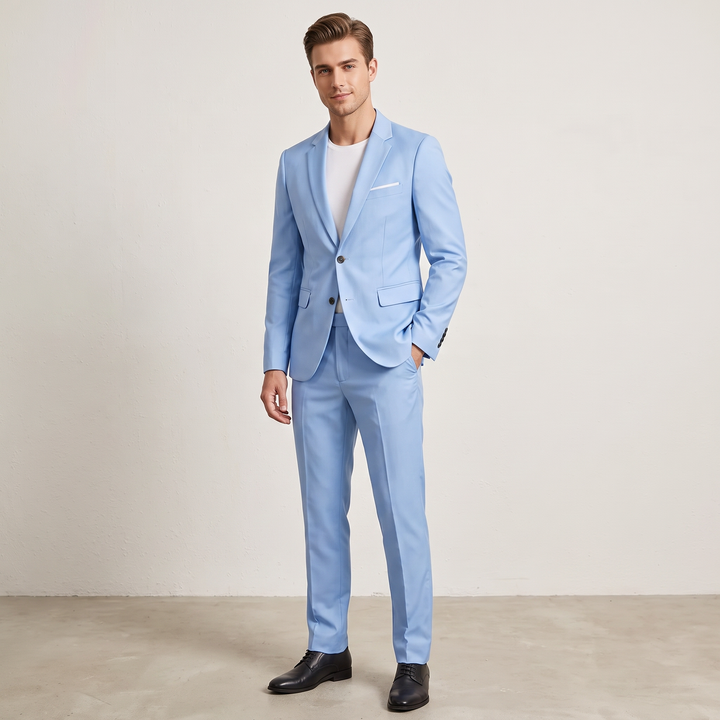 Detalhe do tecido premium, terno formal masculino elegante, ideal para casamentos e negócios.