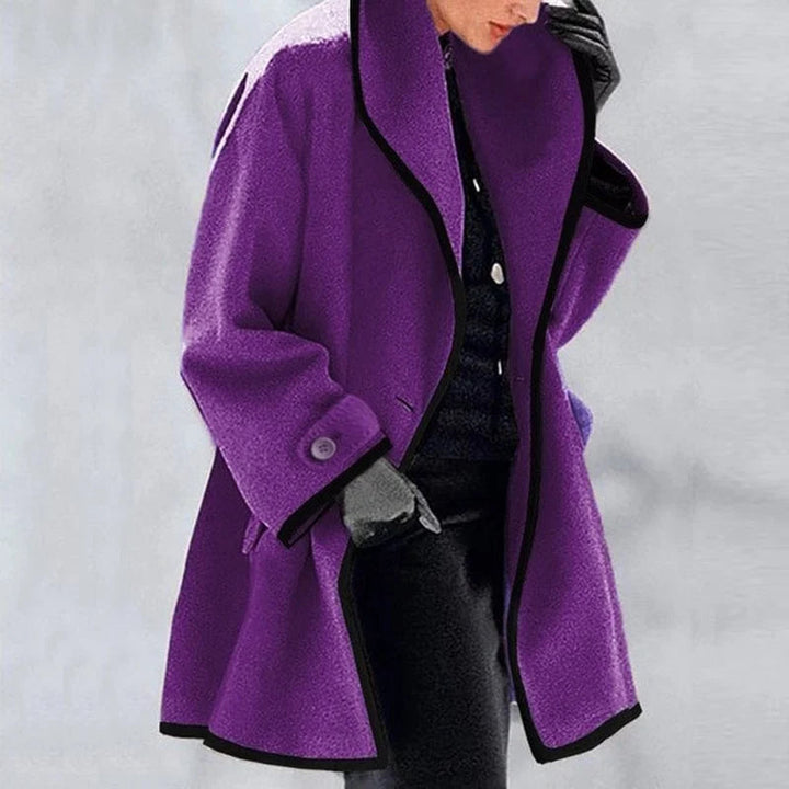Estilo e conforto: Casaco feminino de gabardine elegante para o inverno, perfeito para a moda.