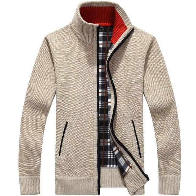 Jaqueta masculina casual em tecido resistente, perfeita para o estilo de inverno.
