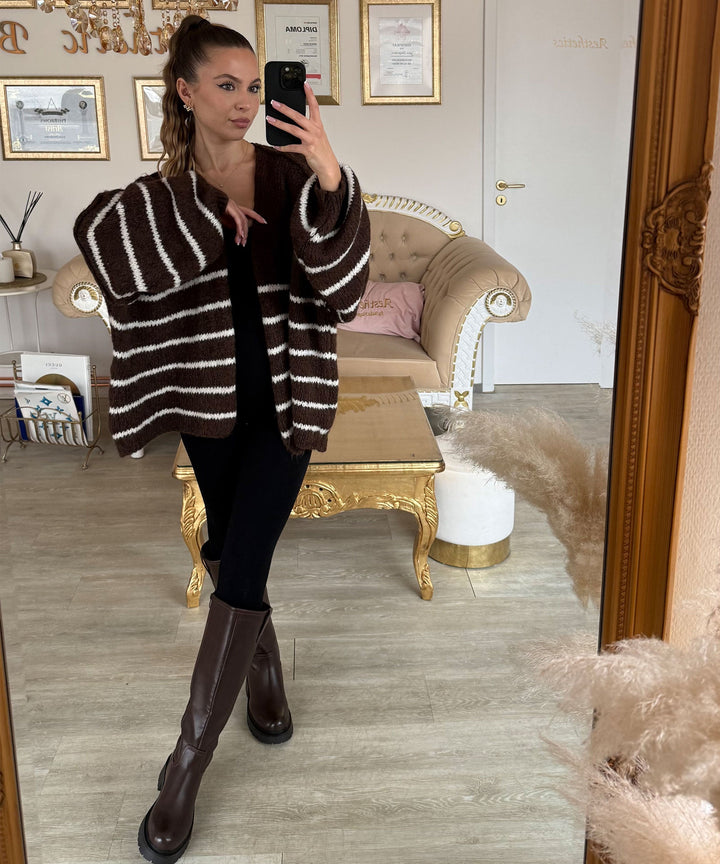 Botas femininas marrom com salto, forro térmico para dias frios e casuais.