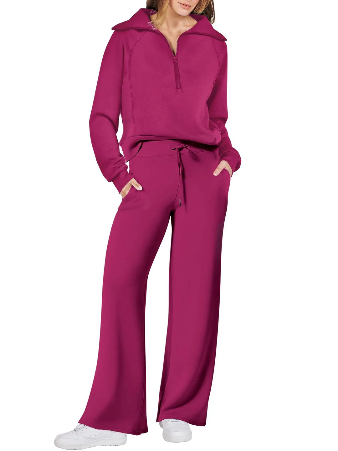 Conjunto feminino Esmee, duas peças. Perfeito para conforto casual e um estilo chique para o dia a dia.