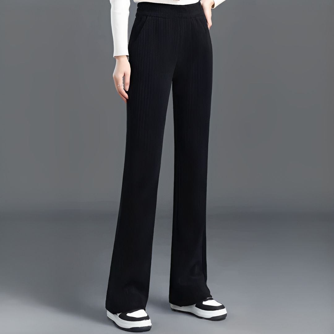 Calça feminina Simona kaki com estilo elegante e conforto superior para uso diário, perfeita para mulher moderna.
