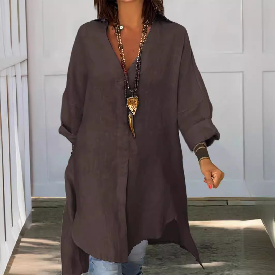 Blusa de verão Lou em tecido fluido, ideal para dias quentes, confortável e elegante para moda feminina.