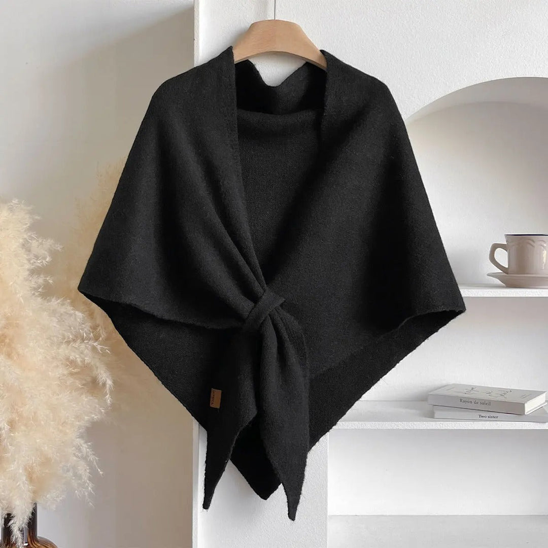 Elegante cachecol de lã para mulher, conforto e aquecimento nos dias de outono.