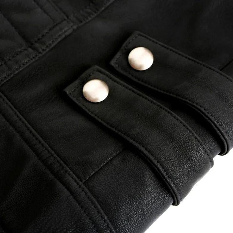 Casaco biker de homem, polipele, com forro peluche. Blusão de inverno masculino, quente e com muito estilo.