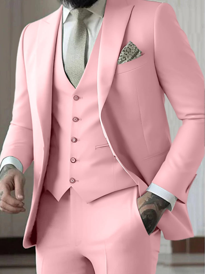 Fato social para homem, smoking slim fit de 3 peças, em alfaiataria de qualidade, look impecável.