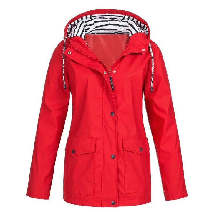 Casaco feminino para inverno e primavera, jaqueta 3 em 1 impermeável e corta-vento, ideal para atividades.