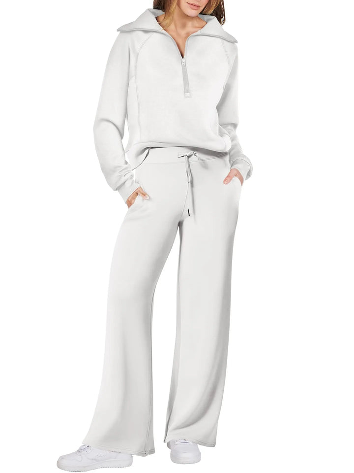 Elegância e conforto: Conjunto lounge Esmee. Roupa feminina de duas peças para um estilo relaxado e chique.