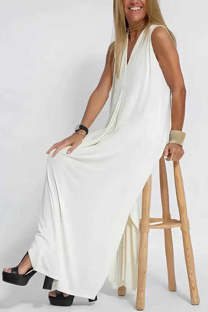 Vestido longo elegante feminino com cardigan. Conforto diário na moda feminina, look completo e versátil.