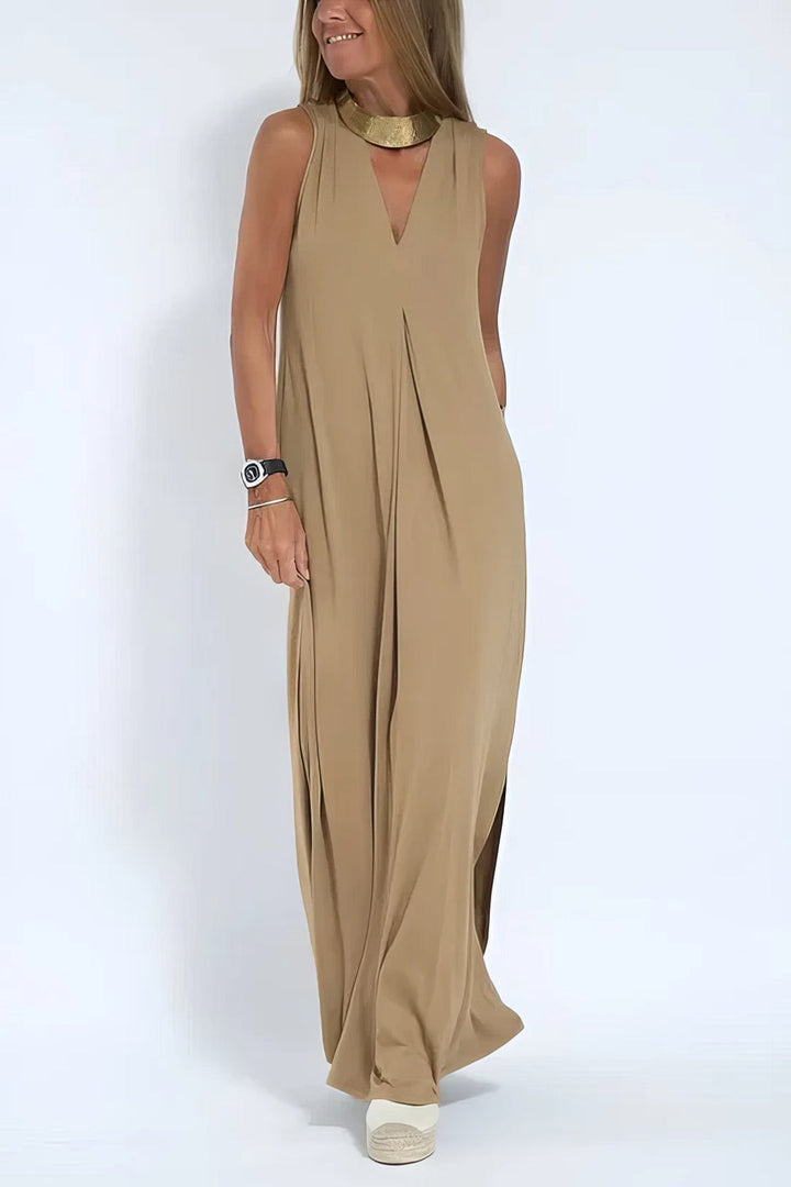 Vestido longo feminino com cardigan, look completo de moda elegante e versátil para a mulher.